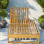 Méridiennes de patio réglables, chaise longue en bois d'acacia pour bord de piscine