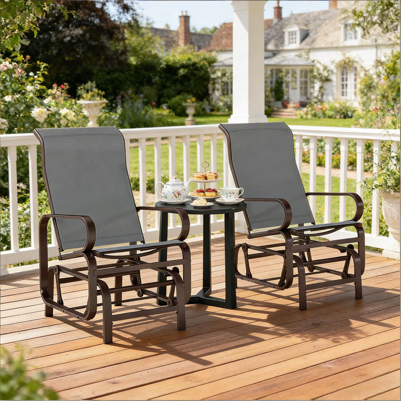 Ensemble de 2 chaises berçantes d'extérieur Cozy