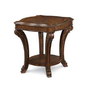 Rectangular End Table in Warm Pomegranate