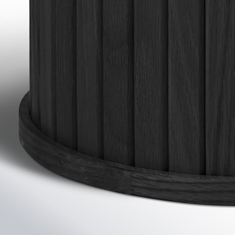 Iris End Table, Black Oak