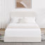 Grand lit plateforme tapissier Livcle Ivory Boucle