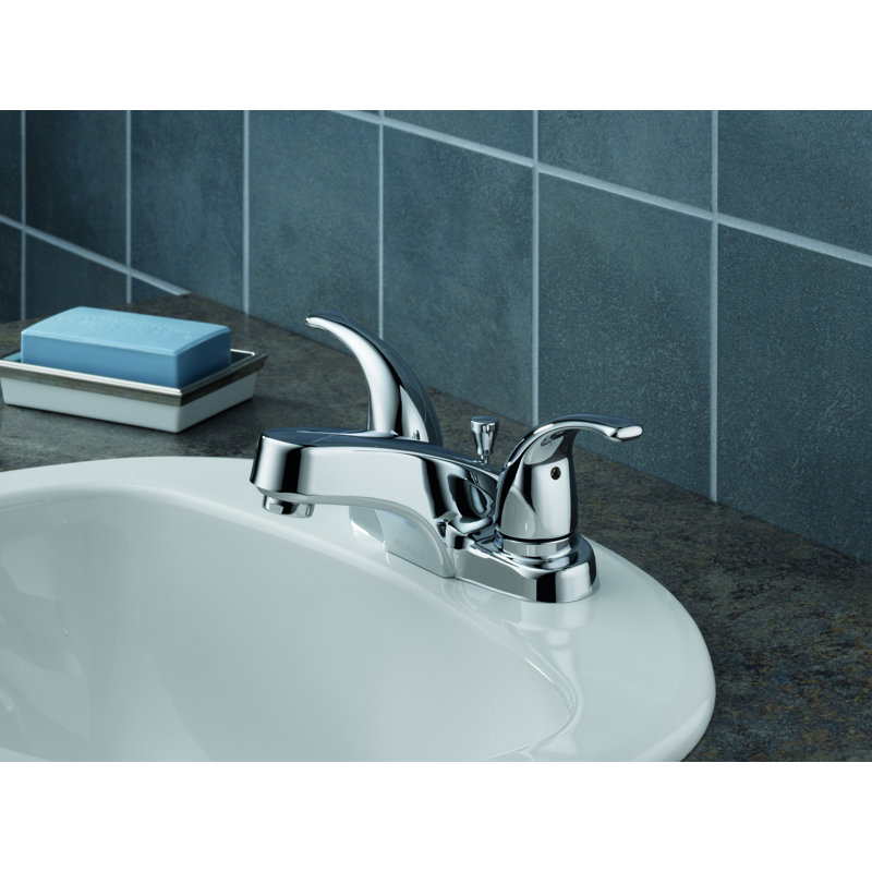 Choice 2-handle Bathroom Faucet with Drain Assembly, Chrome, Metal