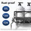 Ensemble de support de douche - Organisateur de salle de bain grande capacité 6 pièces avec conception antirouille, sans tablettes adhésives de perçage, avec porte-savon et 12 crochets pour le rangement de la douche-706898002-706898013