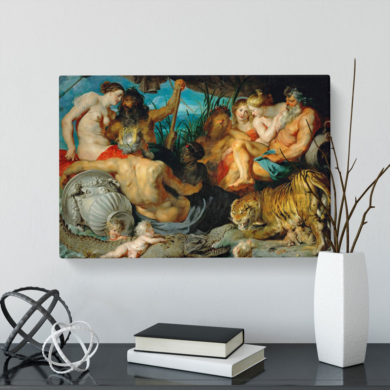 The Four Continents by Peter Paul Rubens - Wrapped Canvas Painting, 35cm H x 50cm W x 3cm D