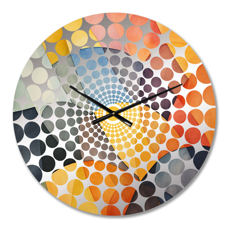 Plimpton - Horloge murale géométrique abstraite, Médium