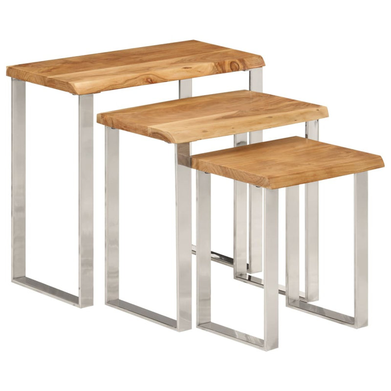 Izmir Rectangular Solid Wood Metal Outdoor Patio Table - 60 cm W 33 cm D, Brown, White