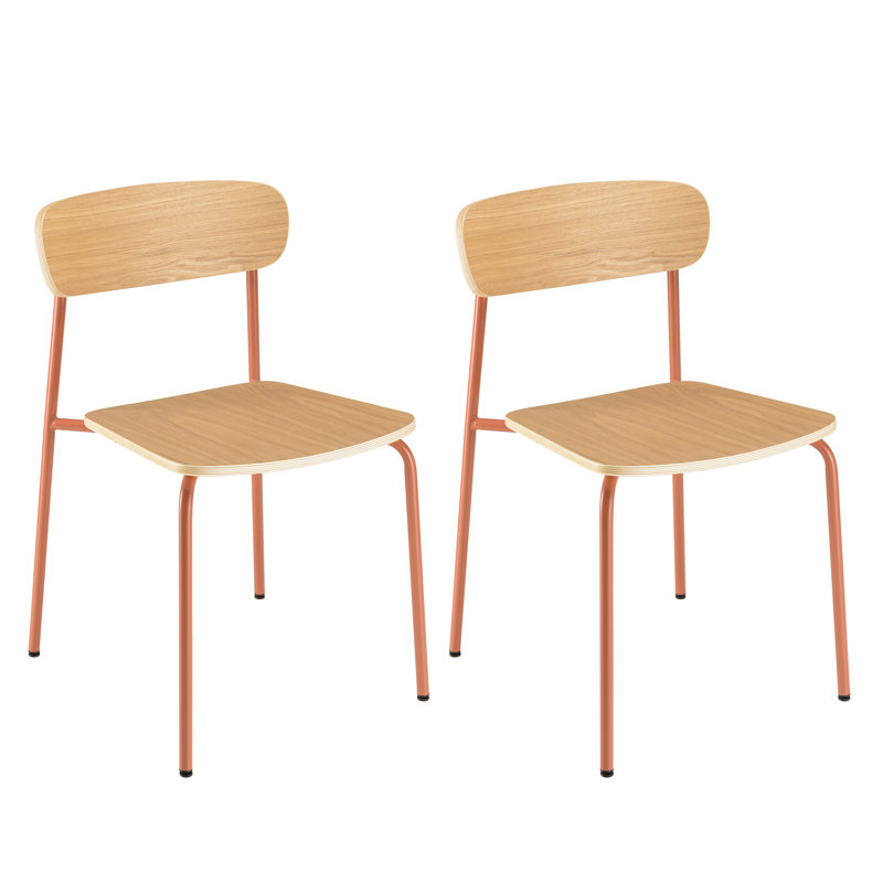 Cedric 45cm H Stacking Side Chair, Orange