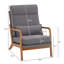 Fauteuil en bois massif l 25,6 po avec support lombaire Lemley -1337611140