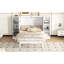 Grand lit escamotable avec tablettes, tiroirs et ports USB