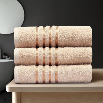 3-Pack Extra Large Cotton Bath Sheets | Soft, Absorbent, Quick-Dry Towels, 90 x 150 cm | Family Set for Ultimate Comfort