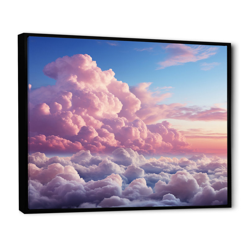 «Candy Sky Transcendent Twilight», reproduction sur toile, H 30 po x l 40 po x P 1,5 po, Cadre flottant noir