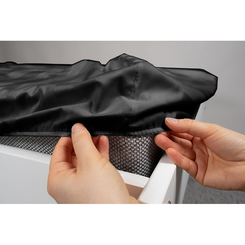 Luxury Deep Pockets Silky Satin Feel Sheet Set, King Sheet Set with 2 Pillowcases, Black