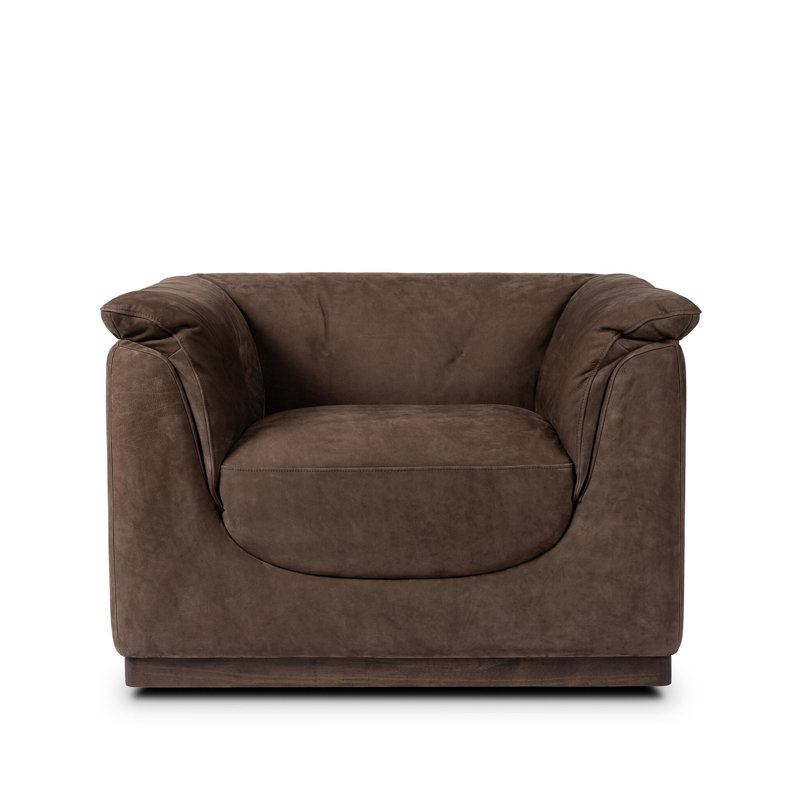 Santino Swivel Chair, Nubuck Cigar