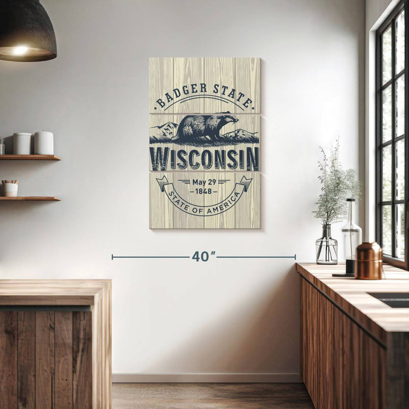 Badgers de Nicci Wisconsin, H 38 po x l 24 po