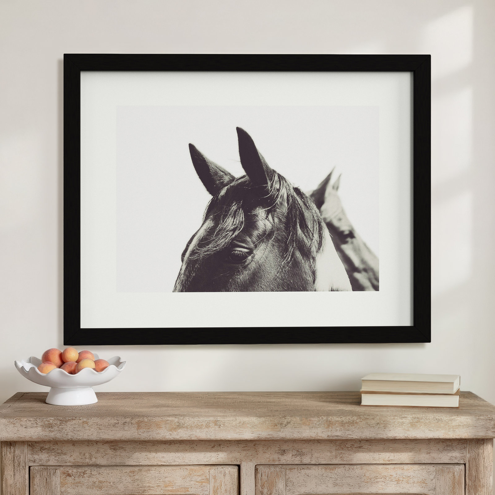 Partner by Emiko And Mark Franzen, 29" H x 41" W x 1.5" D, Black Framed Paper