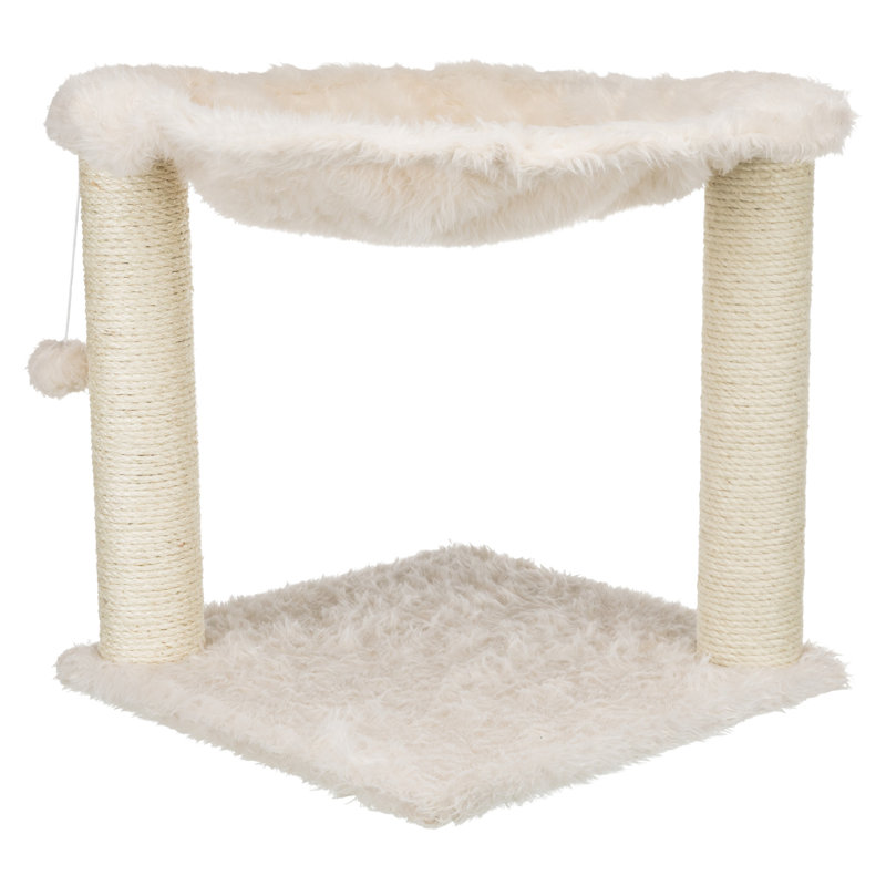 TRIXIE Baza XXL 20-in Cat Scratching Posts, Durable Jute Cat Scratcher with Plush Hammock and Dangling Cat Toy