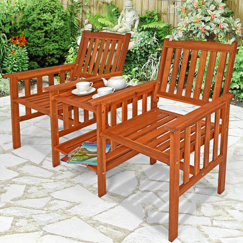 Osgood Solid Wood Acacia Outdoor Bench