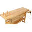Établi 60 po en bois franc en caoutchouc avec 4 tiroirs, banc de travail robuste 330 lb, table de travail du bois pour le garage, atelier et rangement