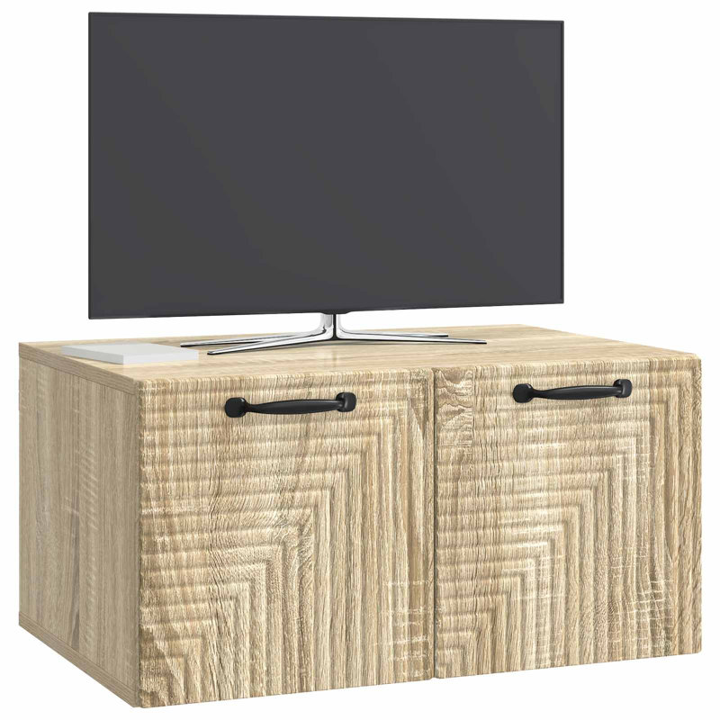 Unfinished TV Stand, 30cm H x 59.5cm L x 41cm W, Sonoma Oak