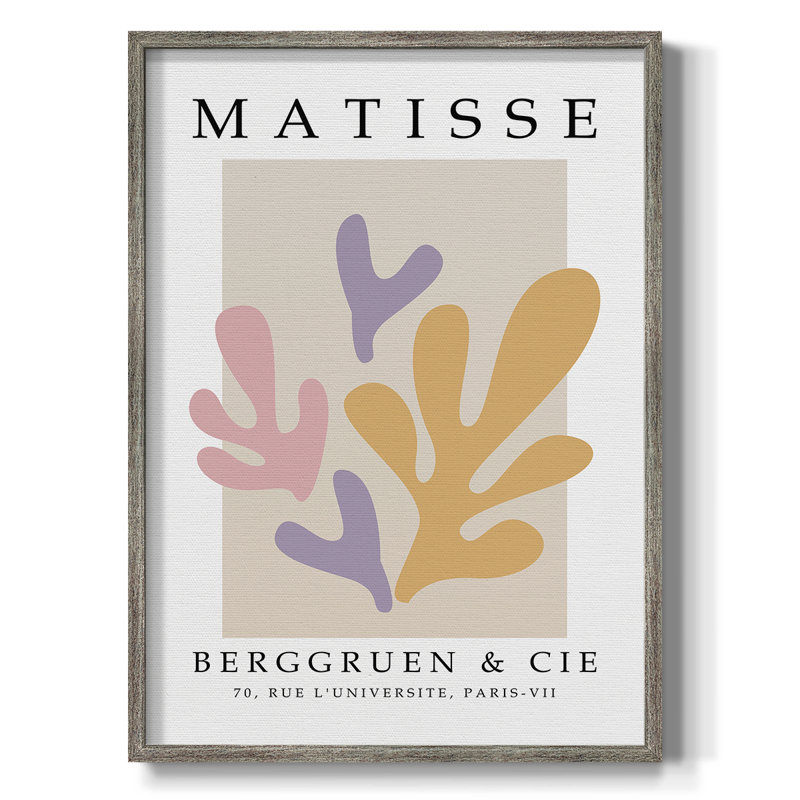 Matisse Cccxxxiv, reproduction d'art encadrée - bois massif, H 30 po x l 24 po