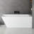 Forma 59'' Right Corner Soaking Bathtub Solid Surface Soaking Tub with Overflow