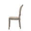 Chaise d'appoint Faustine en tissu brun clair et finition chêne clair récupéré (ensemble de 2)