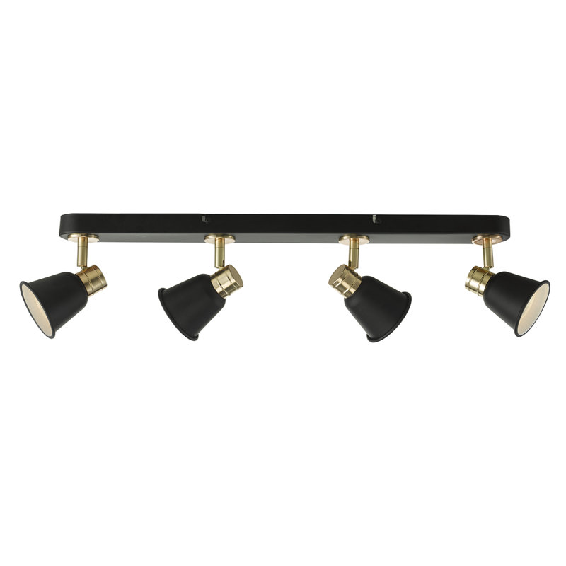 Seth 68cm 4 -Light Track Kit, Black/Rose Gold