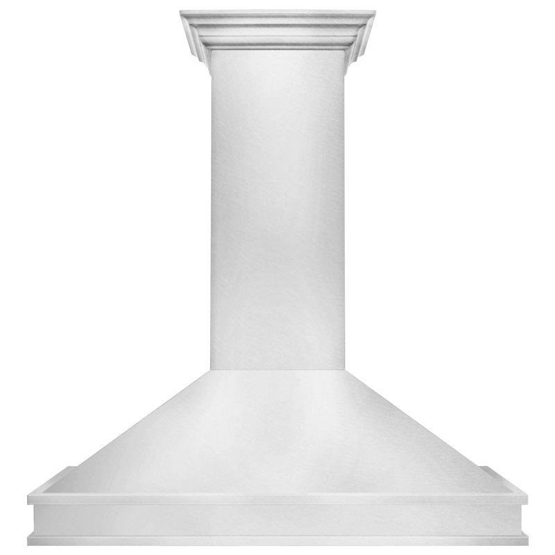 Hotte de cuisine murale en acier inoxydable satiné ZLINE de 48 po ZLINE Designer Series (8656S-48)
