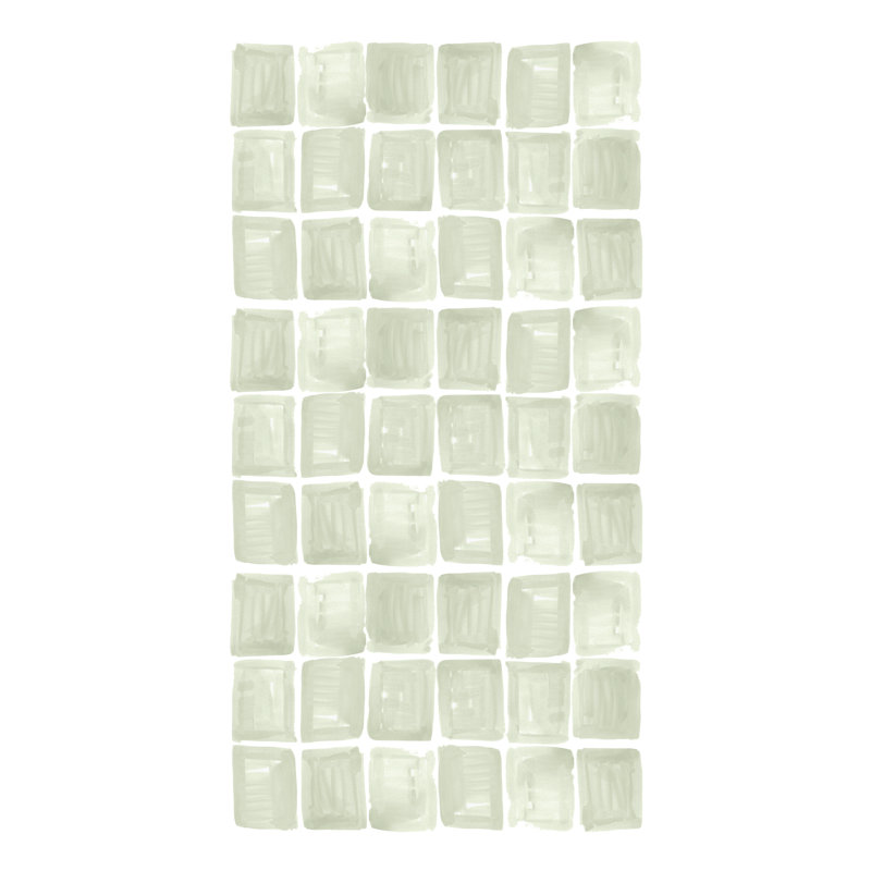 Décalcomanie murale aquarelle carrée, Vert