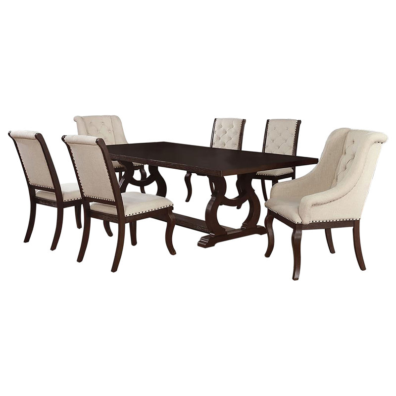 Medlock 7-Piece Extension Leaf Dining Set, Antique Java