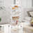 5-Tier Pull-Out Metal Storage Cart with Wooden Top, Sliding Baskets, Handle, and Rolling Wheels