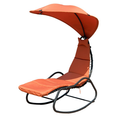 Chaise longue simple inclinable Hylton de 67 po avec coussins