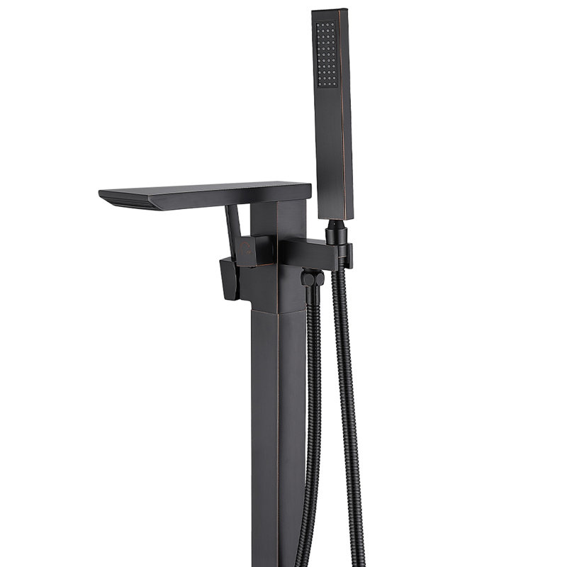Robinet de baignoire autoportant bronze huilé, Bronze frotté à l'huile