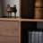 Modern Nut-Brown Solid Wood China Cabinet