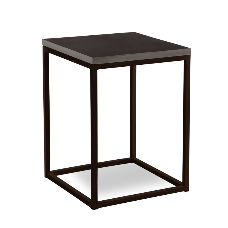 Chaplin Solid Wood End Table, Textured Black, Raven