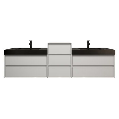 Ensemble de meuble-lavabo double mural Golitz