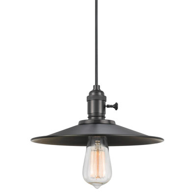 Suspension en verre de 11,4 cm de hauteur avec finition en acier brossé