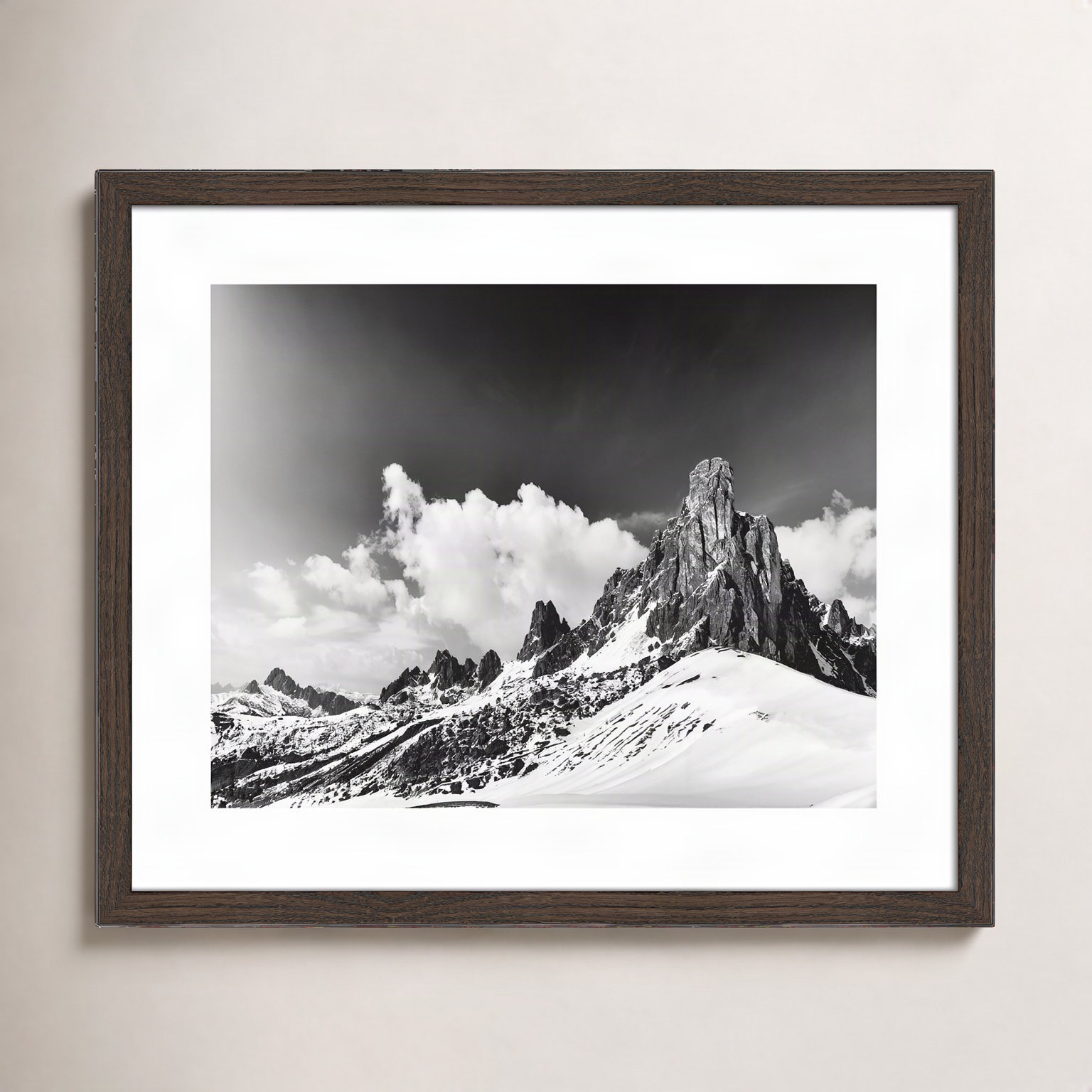 Dragon's Tail Print by Lars Van de Goor, 16" H x 19" W x 0.75" D, Walnut Framed