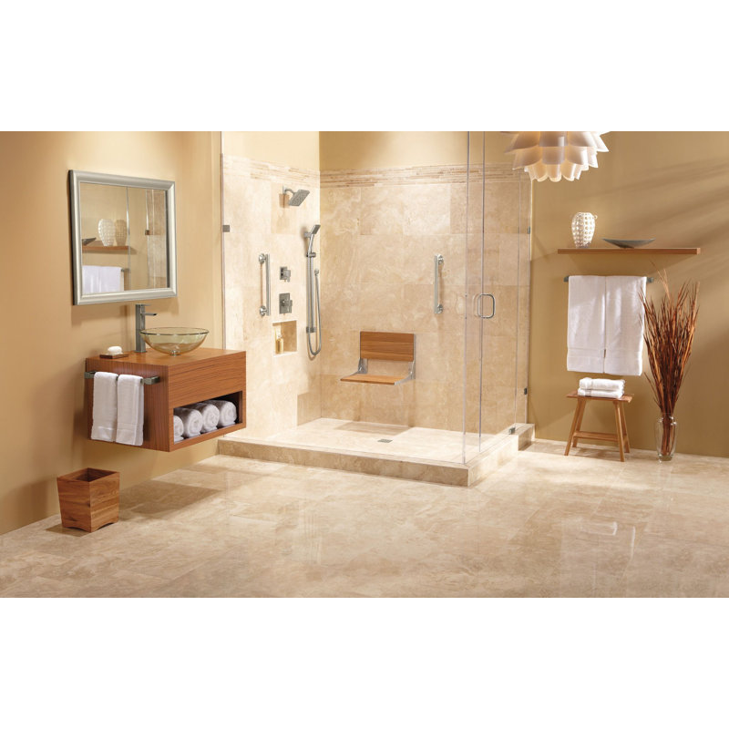 90 Degree 24" Wall Mounted Towel Bar, Brushed Nickel, 24"
