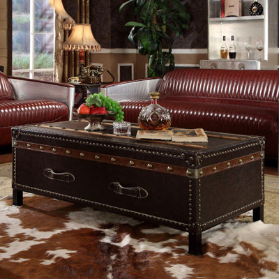 Table basse American Country Vintage Rivets