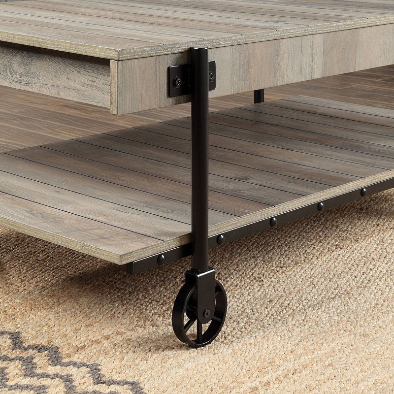 Beaucaire Coffee Table Set, Natural Wood, 3 Pieces: Console Table, End Table, Coffee Table
