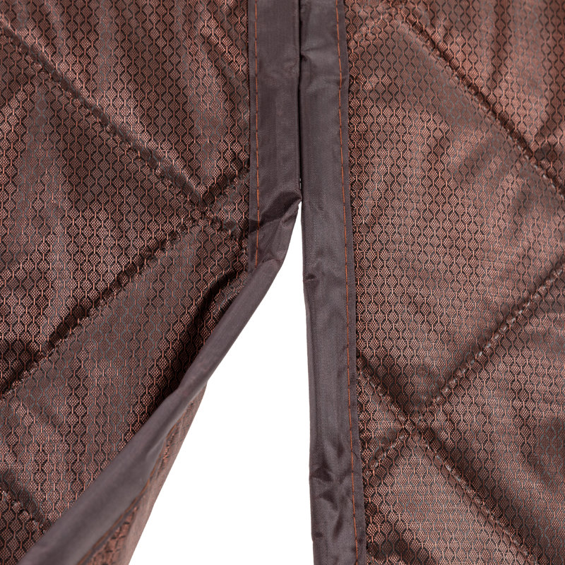Viance Cotton Blend Room Darkening Curtain Single Panel, Brown, 34" W x 62" H