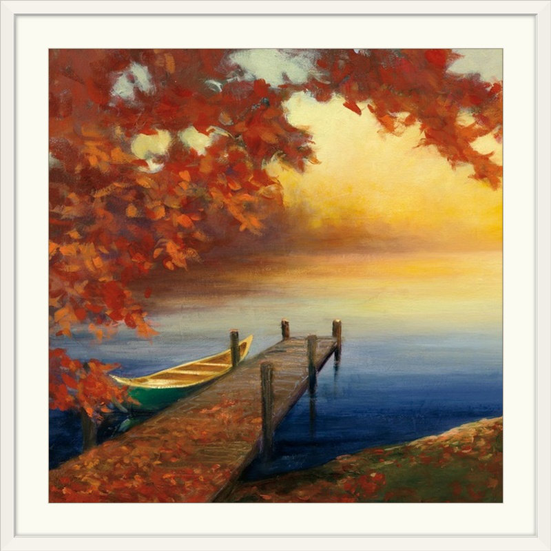 « iii » par julia purinton, reproduction d’art Autumn Glow, H 24 po x l 24 po x P 1 po, Cadre blanc