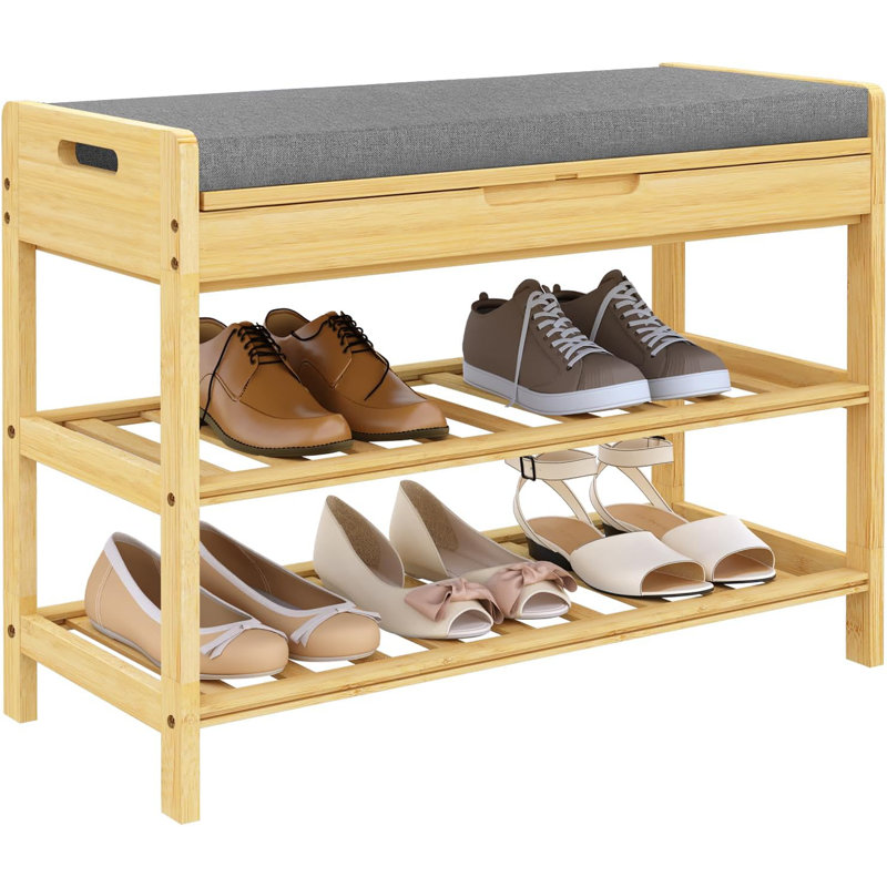 Nakaiya Polyester Blend Upholstered Storage Bench