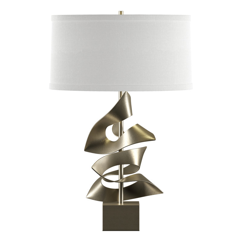 Gallery 24.7" Table Lamp, Natural Anna, Soft Gold