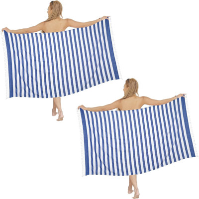 Ensemble de 2 serviettes de plage en coton de la même taille