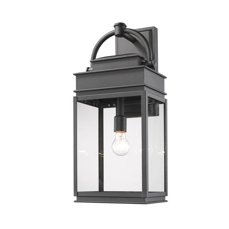 Lanterne murale Fulton, H 24,25 po x l 10 po x P 9 po, Noir