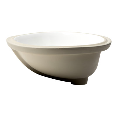Alfi Brand 16.75'' White Porcelain Oval Bathroom Sink with Overflow