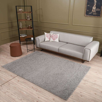 Myshaggy Collection Rugs Solid Design in Grey