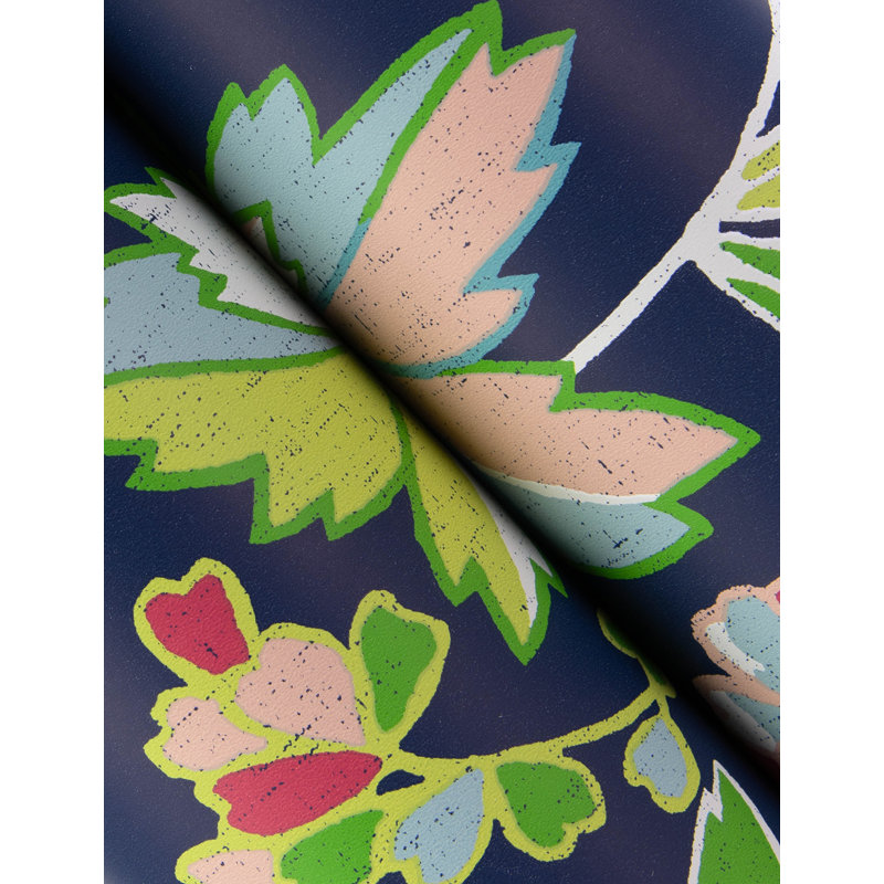 Papier peint fuchsia Valigurian, Bleu